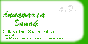annamaria domok business card